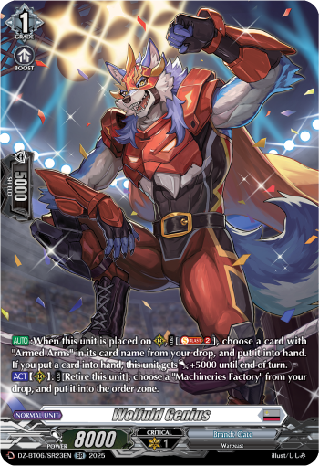 (SR23) Cardfight Vanguard Generation Dragenesis Single: Wolfuld Genius [D-Format] (V.3 - Silver Rare)  Silver Rare