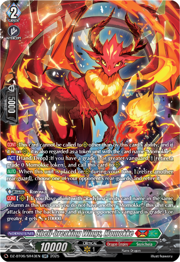(SR43) Cardfight Vanguard Generation Dragenesis Single: Shell-breaking Wings, Momokke [D-Format] (V.3 - Silver Rare)  Silver Rare