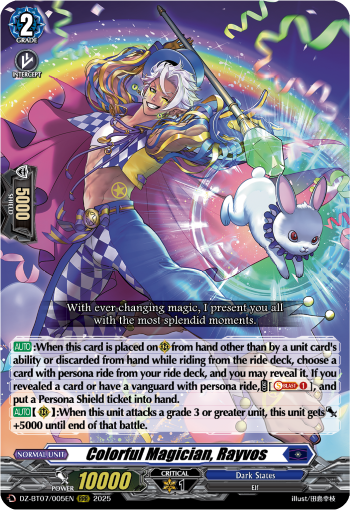 (005) Cardfight Vanguard Moon Fangs & Cerulean Blaze Single: Colorful Magician, Rayvos [D-Format] (V.1 - Triple Rare)  Triple Rare