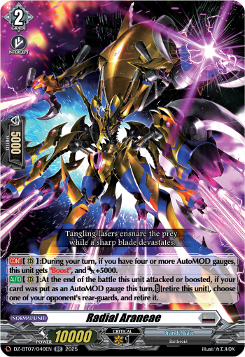 (040) Cardfight Vanguard Moon Fangs & Cerulean Blaze Single: Radial Araneae [D-Format] (V.1 - Double Rare)  Double Rare