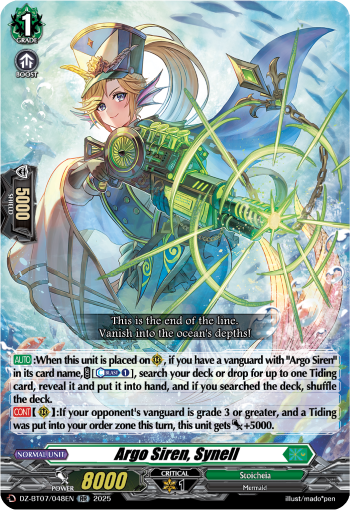 (048) Cardfight Vanguard Moon Fangs & Cerulean Blaze Single: Argo Siren, Synell [D-Format] (V.1 - Double Rare)  Double Rare