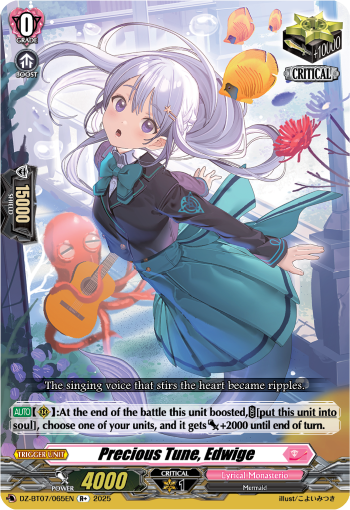 (065) Cardfight Vanguard Moon Fangs & Cerulean Blaze Single: Precious Tune, Edwige [D Format]  Rare