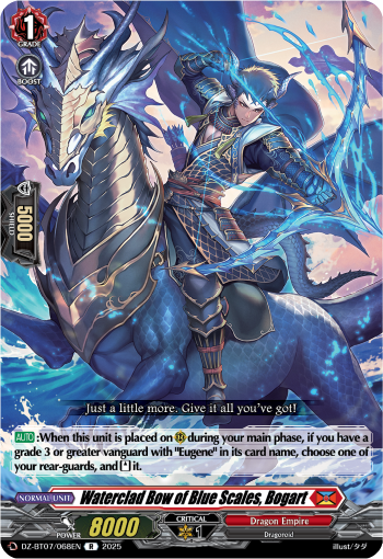 (068) Cardfight Vanguard Moon Fangs & Cerulean Blaze Single: Waterclad Bow of Blue Scales, Bogart [D-Format] (V.1 - Rare)  Rare