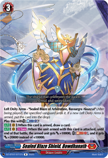 (071) Cardfight Vanguard Moon Fangs & Cerulean Blaze Single: Sealed Blaze Shield, Bowdhanath [D-Format] (V.1 - Rare)  Rare