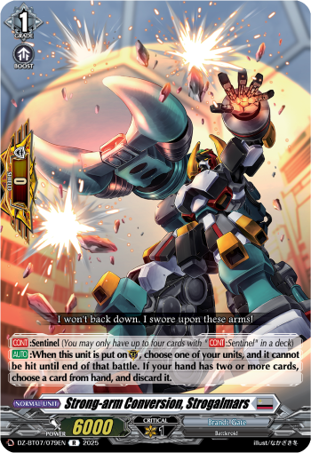 (079) Cardfight Vanguard Moon Fangs & Cerulean Blaze Single: Strong-arm Conversion, Strogalmars [D-Format]  Rare