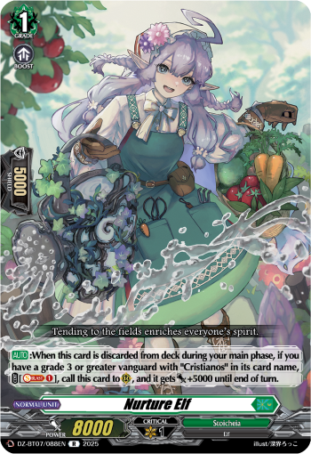 (088) Cardfight Vanguard Moon Fangs & Cerulean Blaze Single: Nurture Elf [D-Format] (V.1 - Rare)  Rare