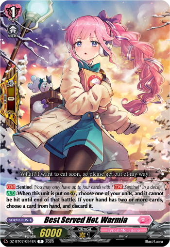 (094) Cardfight Vanguard Moon Fangs & Cerulean Blaze Single: Best Served Hot, Warmia [D-Format]  Rare