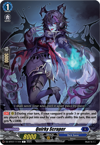 (111) Cardfight Vanguard Moon Fangs & Cerulean Blaze Single: Quirky Scraper [D-Format]  Common