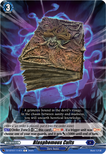 (114) Cardfight Vanguard Moon Fangs & Cerulean Blaze Single: Blasphemous Cults [D-Format]  Common
