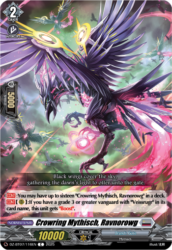 (116) Cardfight Vanguard Moon Fangs & Cerulean Blaze Single: Crowring Mythisch, Ravnorowg [D-Format]  Common