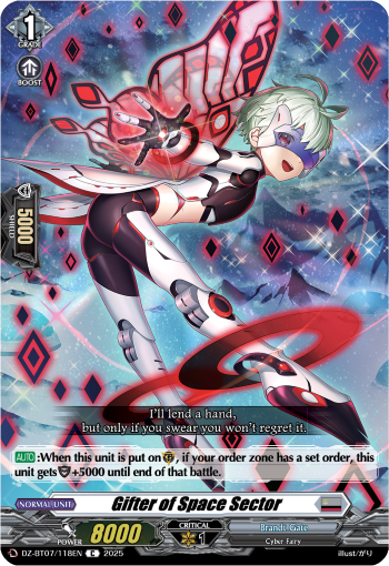 (118) Cardfight Vanguard Moon Fangs & Cerulean Blaze Single: Gifter of Space Sector [D-Format]  Common