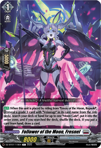 (119) Cardfight Vanguard Moon Fangs & Cerulean Blaze Single: Follower of the Moon, Fresnel [D-Format]  Common