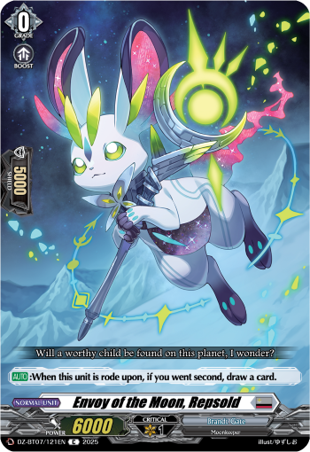 (121) Cardfight Vanguard Moon Fangs & Cerulean Blaze Single: Envoy of the Moon, Repsold [D-Format]  Common