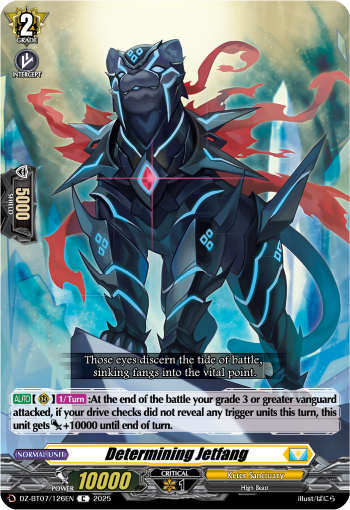 (126) Cardfight Vanguard Moon Fangs & Cerulean Blaze Single: Determining Jetfang [D-Format]  Common
