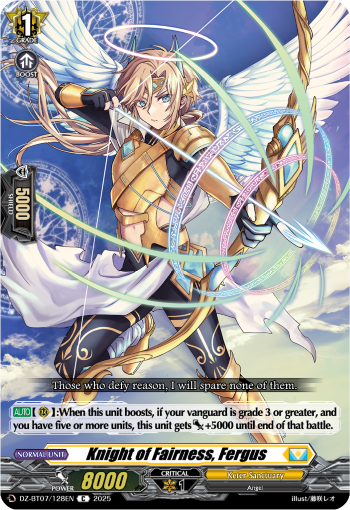 (128) Cardfight Vanguard Moon Fangs & Cerulean Blaze Single: Knight of Fairness, Fergus [D-Format]  Common
