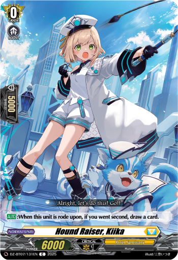 (131) Cardfight Vanguard Moon Fangs & Cerulean Blaze Single: Hound Raiser, Kiika [D-Format]  Common