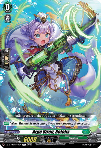(140) Cardfight Vanguard Moon Fangs & Cerulean Blaze Single: Argo Siren, Rotolis [D-Format]  Common