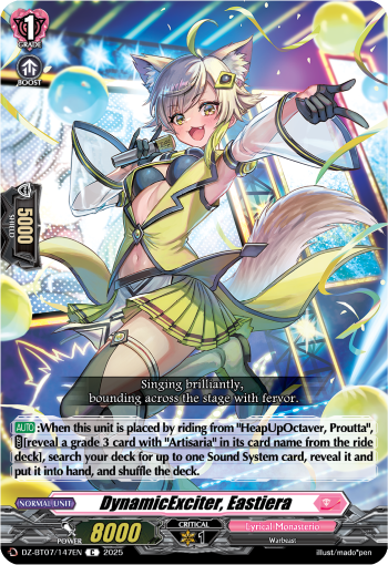 (147) Cardfight Vanguard Moon Fangs & Cerulean Blaze Single: DynamicExciter, Eastiera [D-Format]  Common