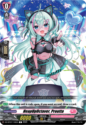 (149) Cardfight Vanguard Moon Fangs & Cerulean Blaze Single: HeapUpOctaver, Proutta [D-Format]  Common