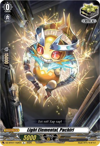 (152) Cardfight Vanguard Moon Fangs & Cerulean Blaze Single: Light Elemental, Pachiri [D-Format]  Common