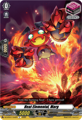 (154) Cardfight Vanguard Moon Fangs & Cerulean Blaze Single: Heat Elemental, Marg [D-Format]  Common