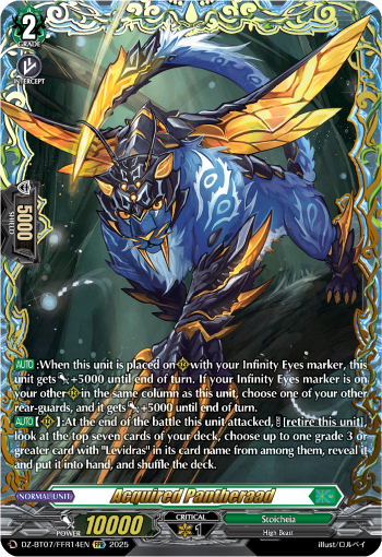 (FFR14) Cardfight Vanguard Moon Fangs & Cerulean Blaze Single: Acquired Pantheraad [D-Format] (V.2 - Double Frame Rare)  Double Frame Rare