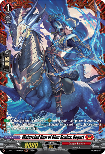 (FR06) Cardfight Vanguard Moon Fangs & Cerulean Blaze Single: Waterclad Bow of Blue Scales, Bogart [D-Format] (V.2 - Frame Rare)  Frame Rare