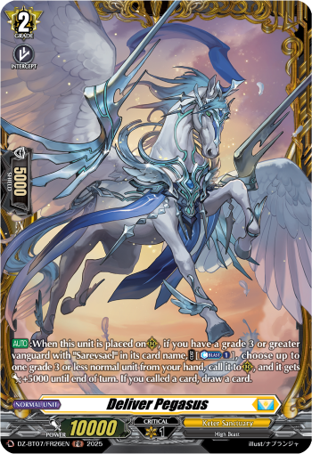 (FR26) Cardfight Vanguard Moon Fangs & Cerulean Blaze Single: Deliver Pegasus [D-Format] (V.2 - Frame Rare)  Frame Rare