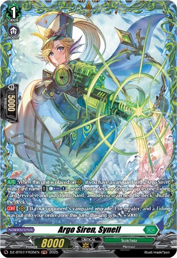 (FR35) Cardfight Vanguard Moon Fangs & Cerulean Blaze Single: Argo Siren, Synell [D-Format] (V.2 - Frame Rare)  Frame Rare
