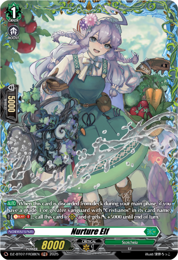 (FR38) Cardfight Vanguard Moon Fangs & Cerulean Blaze Single: Nurture Elf [D-Format] (V.2 - Frame Rare)  Frame Rare