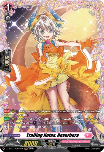 (FR44) Cardfight Vanguard Moon Fangs & Cerulean Blaze Single: Trailing Notes, Reverbera [D-Format] (V.2 - Frame Rare)  Frame Rare