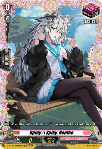 (FR45) Cardfight Vanguard Moon Fangs & Cerulean Blaze Single: Spiny∧Spiky, Heathe [D-Format] (V.2 - Frame Rare)  Frame Rare