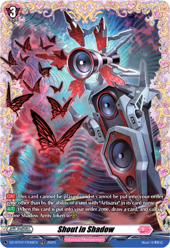 (FR48) Cardfight Vanguard Moon Fangs & Cerulean Blaze Single: Shout in Shadow [D-Format] (V.2 - Frame Rare)  Frame Rare