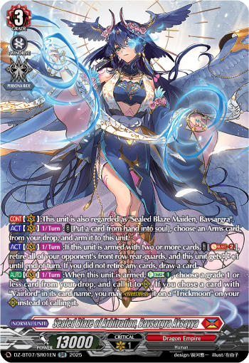 (SR01) Cardfight Vanguard Moon Fangs & Cerulean Blaze Single: Sealed Blaze of Arbitration, Bavsargra Aksayya [D-Format] (V.4 - Silver Rare)  Silver Rare