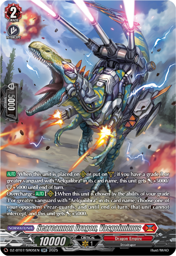 (SR05) Cardfight Vanguard Moon Fangs & Cerulean Blaze Single: Searcannon Dragon, Vasgolmimus [D-Format] (V.3 - Silver Rare)  Silver Rare