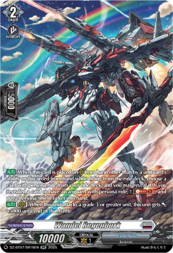 (SR16) Cardfight Vanguard Moon Fangs & Cerulean Blaze Single: Wandel Regenbork [D-Format] (V.3 - Silver Rare)  Silver Rare
