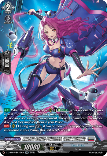 (SR19) Cardfight Vanguard Moon Fangs & Cerulean Blaze Single: Aurora Battle Princess, Welt Khipple [D-Format] (V.3 - Silver Rare)  Silver Rare