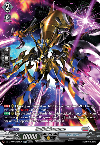 (SR20) Cardfight Vanguard Moon Fangs & Cerulean Blaze Single: Radial Araneae [D-Format] (V.3 - Silver Rare)  Silver Rare