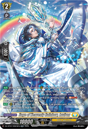 (SR23) Cardfight Vanguard Moon Fangs & Cerulean Blaze Single: Sage of Heavenly Rainbow, Luviron [D-Format] (V.3 - Silver Rare)  Silver Rare