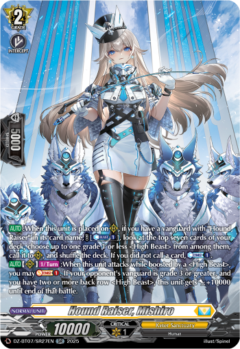 (SR27) Cardfight Vanguard Moon Fangs & Cerulean Blaze Single: Hound Raiser, Mishiro [D-Format] (V.3 - Silver Rare)  Silver Rare