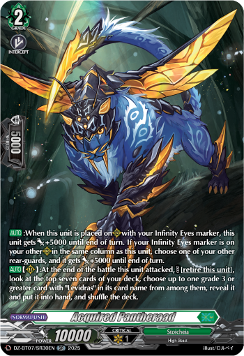 (SR30) Cardfight Vanguard Moon Fangs & Cerulean Blaze Single: Acquired Pantheraad [D-Format] (V.3 - Silver Rare)  Silver Rare