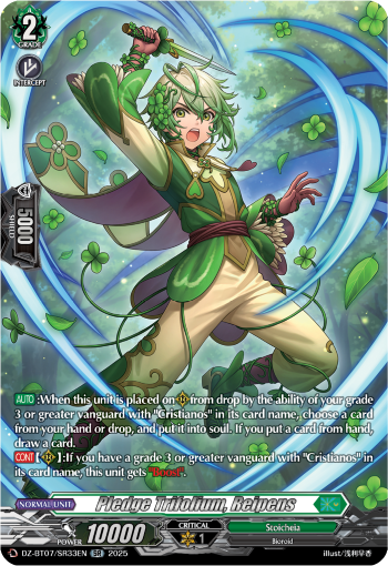 (SR33) Cardfight Vanguard Moon Fangs & Cerulean Blaze Single: Pledge Trifolium, Reipens [D-Format] (V.3 - Silver Rare)  Silver Rare