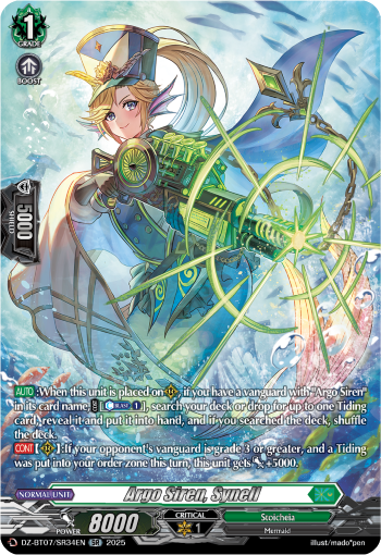 (SR34) Cardfight Vanguard Moon Fangs & Cerulean Blaze Single: Argo Siren, Synell [D-Format] (V.3 - Silver Rare)  Silver Rare