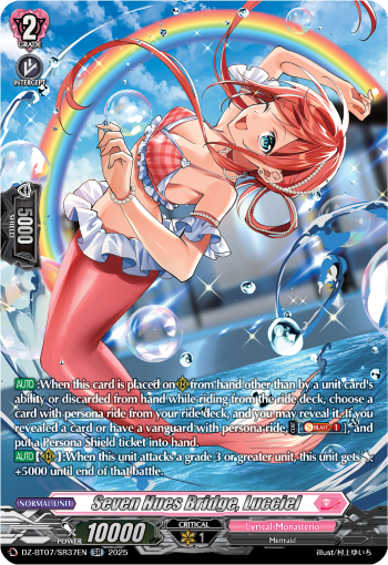 (SR37) Cardfight Vanguard Moon Fangs & Cerulean Blaze Single: Seven Hues Bridge, Lucciel [D-Format] (V.3 - Silver Rare)  Silver Rare