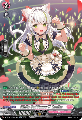 (SR41) Cardfight Vanguard Moon Fangs & Cerulean Blaze Single: White Cat Dance Lacika [D-Format] (V.3 - Silver Rare)  Silver Rare