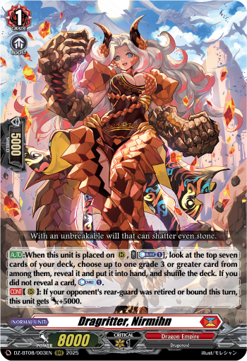 (003) Cardfight Vanguard Knights 0f Rebirth Single: Dragritter, Nirmihn [D-Format] (V.1 - Triple Rare)  Triple Rare