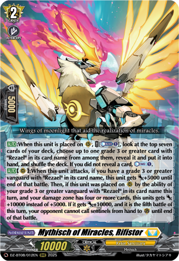 (012) Cardfight Vanguard Knights 0f Rebirth Single: Mythisch of Miracles, Rifistor [D-Format] (V.1 - Triple Rare)  Triple Rare