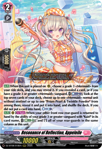 (018) Cardfight Vanguard Knights 0f Rebirth Single: Resonance of Reflection, Appeleile [D-Format] (V.1 - Triple Rare)  Triple Rare
