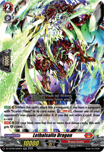 (020) Cardfight Vanguard Knights 0f Rebirth Single: Lethalsalto Dragon [D-Format] (V.1 - Double Rare)  Double Rare