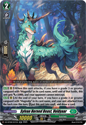 (037) Cardfight Vanguard Knights 0f Rebirth Single: Sylvan Horned Beast, Voldyaar [D-Format] (V.1 - Double Rare)  Double Rare